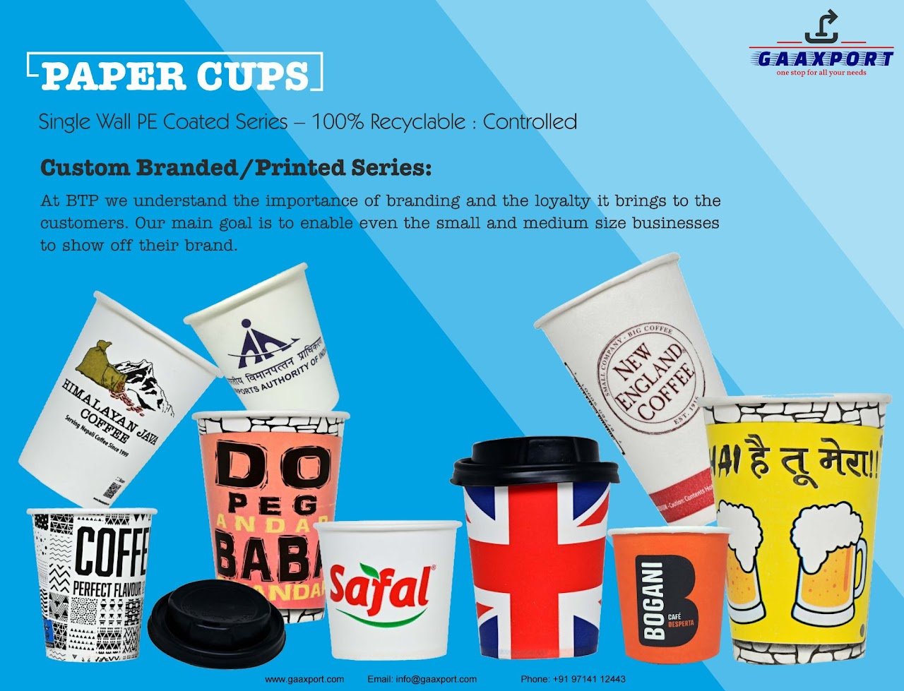 Paper Cups (Custom Branded-Printed Series)